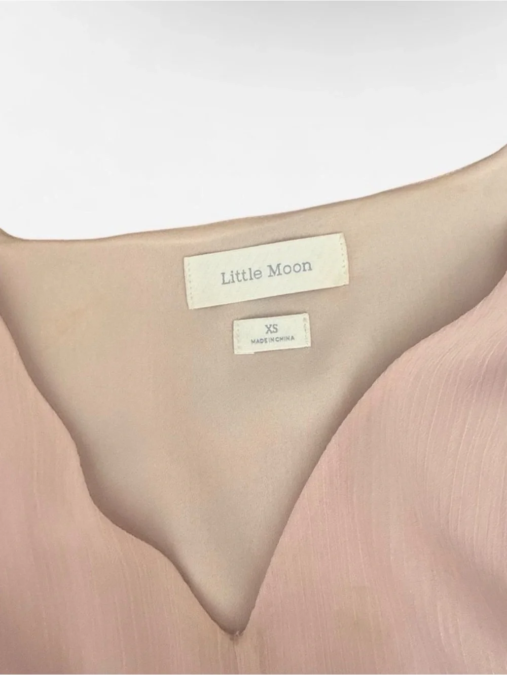 Aritzia Little Moon Blush Pink V-Neck Ruffle Dress - Picture 2 of 2